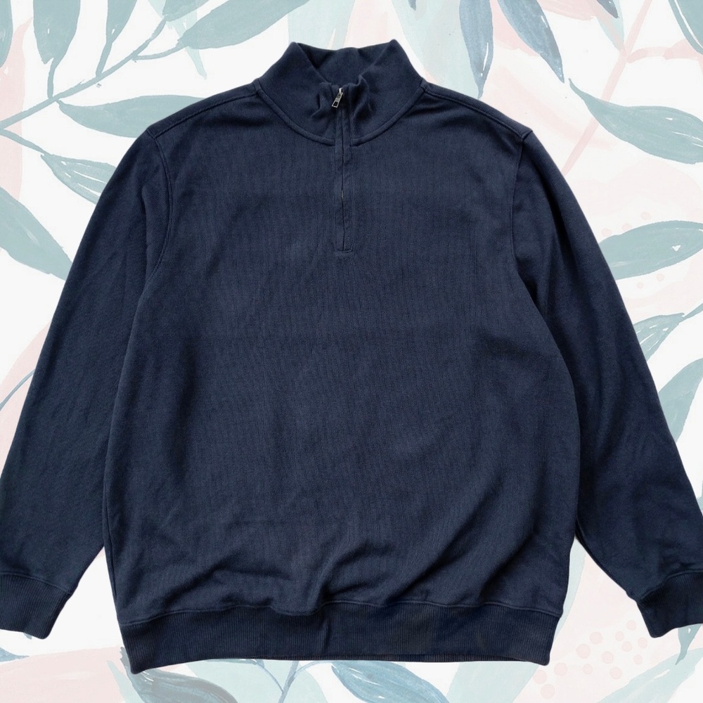 Axist Long Sleeve Quarter-Zip Ottoman Sweater XXL